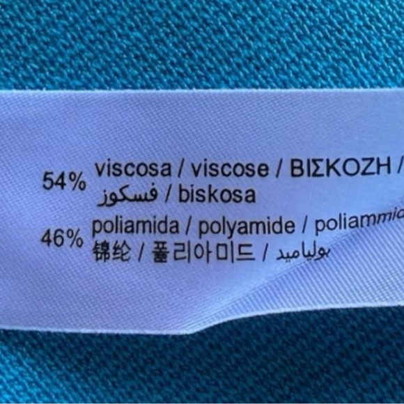 ZARA Electric Blue Knit Bandage Crop Top Size Small - Picture 7 of 9